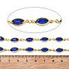 Brass Glass Horse Eye Link Chains CHC-R001-03G-02-2