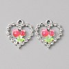 Platinum Alloy Rhinestone Pendants FIND-TAC0008-69P-04-1