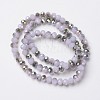 Electroplate Glass Beads Strands EGLA-A034-J8mm-S05-2