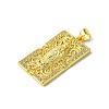 Real 18K Gold Plated Brass Micro Pave Clear Cubic Zirconia Pendants KK-H472-36D-G-2