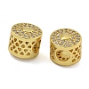 Rack Plating Brass Micro Pave Cubic Zirconia Beads KK-I718-38G-2