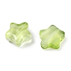 Transparent Spray Painted Frosted Glass Beads X2-GLAA-NH0003-01E-2