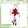 Leather and Alloy Keychain HJEW-WH20022-04B-11-2