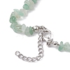 Natural Green Aventurine Chip Beaded Necklace NJEW-JN04615-14-5