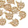 SHEGRACE Brass Pave Clear Cubic Zirconia Charms XGRQ4D726-665G-1