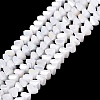 Electroplate Opaque Glass Beads Strands EGLA-Q139-01A-C01-1