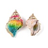 Spray Painted Natural Conch Shell Big Pendants SSHEL-N038-11A-2