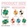 50Pcs 5 Colors Alloy Enamel Pendants ENAM-TA0003-81-4