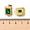 304 Stainless Steel Cubic Zirconia Stud Earring Findings STAS-B087-07B-G-3