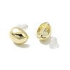 Alloy Half Round Stud Earrings with 925 Sterling Silver Pins for Women EJEW-G310-12G-2