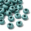 Synthetic Turquoise European Large Hole Beads G-Q442-15-1