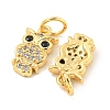 Rack Plating Brass Micro Pave Clear Cubic Zirconia Pendants KK-B093-02E-G-2