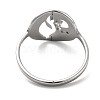 Non-Tarnish 201 Stainless Steel Finger Rings RJEW-G278-06P-3