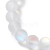 8mm Round Dyed Synthetic Moonstone Beaded Stretch Bracelets BJEW-JB10306-5