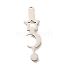 304 Stainless Steel Pendants STAS-B083-08P-1