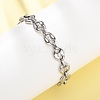 304 Stainless Steel Coffee Bean Link Chain Bracelets for Women Men BJEW-F529-10A-P-2