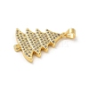 Brass Micro Pave Cubic Zirconia Pandents KK-U044-02G-02-2