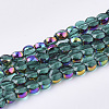 Electroplate Glass Beads Strands X-EGLA-S187-02F-1
