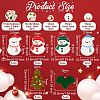 Olycraft 14Pcs 11 Style Christmas Theme Food Grade Eco-Friendly Silicone Beads SIL-OC0001-13-2