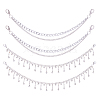 2Pcs Aluminium Alloy Boot Strap Chains AJEW-ME0003-07-1