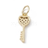 Rack Plating Brass Micro Pave Cubic Zirconia Pendants KK-G451-08G-2