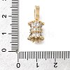 Brass Micro Pave Cubic Zirconia Donut Bails LS-KK-U061-17G-3