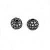 Round Brass Micro Pave Cubic Zirconia Beads ZIRC-N016-01B-6MM-1