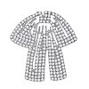 Clothing Alloy Rhinestone Brooches for Backpack Clothes PW-WG1D0EE-02-1