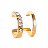 Brass Rhinestone Cuff Earrings for Women WG29A67-29-1