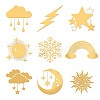 9Pcs 9 Styles Nickel Decoration Stickers DIY-WH0450-048-1