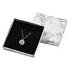 Square Marble Cardboard Paper Jewelry Box CON-D014-01C-03-3