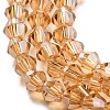 Transparent Electroplate Glass Beads Strands LS-EGLA-A039-T4mm-A18-4