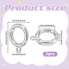 2Pcs Sterling Silver Spring Gate Rings STER-NB0001-41-2