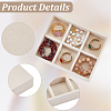6 Grids Velvet Jewelry Display Trays ODIS-SP0002-24C-01-6