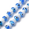 Handmade Evil Eye Lampwork Beads Strands LAMP-S069-01A-05-1