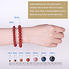 SUNNYCLUE Natural Red Agate Round Beads Stretch Bracelets BJEW-PH0001-8mm-04-9