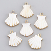 Electroplate Freshwater Shell Pendants SHEL-S274-34-2