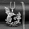 304 Stainless Steel Pendant Necklaces NJEW-C066-15P-1