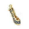 Brass Micro Pave Cubic Zirconia Pendants KK-K417-18G-2