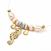 Sea Horse & Shell Pendant Necklace for Teen Girl Women NJEW-JN03716-3