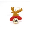 Christmas Theme Reindeer Cloth Pendant Decorations HJEW-SZC0004-15-2