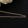 Gold Plated Brass Cable Chain Necklace Making NJEW-BB10199-18-3