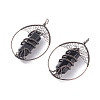 Natural Obsidian Big Pendants G-F702-02R-C-1