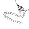 Brass Micro Pave Clear Cubic Zirconia Pendant Necklaces NJEW-R256-05-5