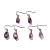 Natural Amethyst Dangle Earrings EJEW-G413-01B-G-1