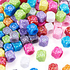 100Pcs Pearlized UV Plating Opaque Acrylic European Beads SACR-TA0001-77A-3