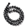 Synthetic Snowflake Obsidian Beads Strands G-E568-03A-2