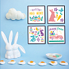 9Pcs 9 Styles Easter PET Hollow Out Drawing Painting Stencils Sets DIY-WH0383-0037-5