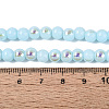 Electroplate Opaque Glass Beads Strands EGLA-Q132-6MM-01C-12-4