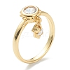 Brass Clear Cubic Zirconia Rings RJEW-B033-18-2